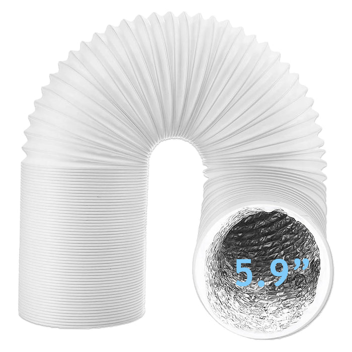 Vent Hose for Bush Air Conditioner 5.9" 3m Aluminium Foil Insulated AC Pipe