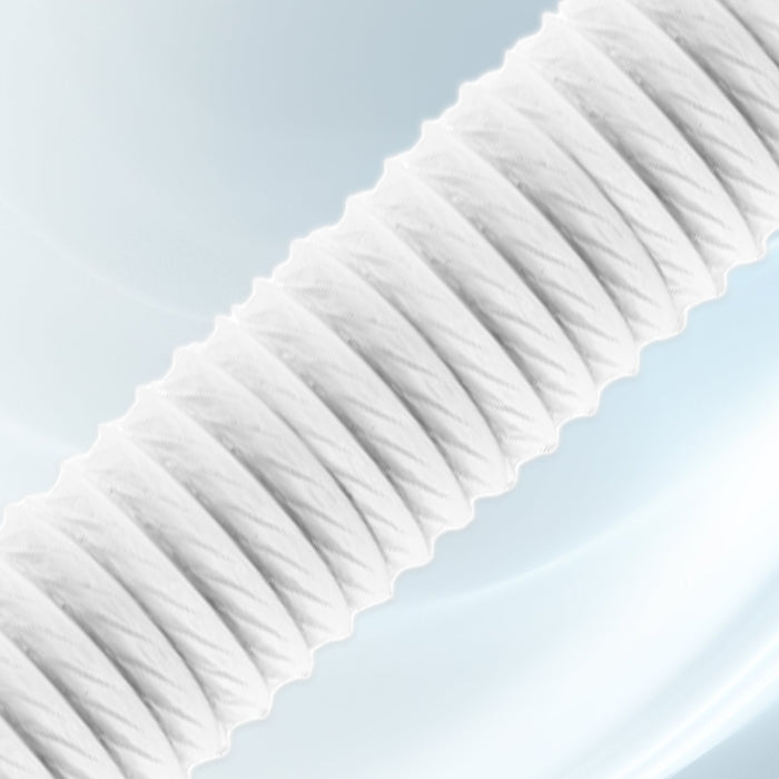 Air Conditioning Duct Hose PVC Flexible Vent Pipe Universal (6" x 3 Metres, White) + Steel Screw Pipe Clips x 2