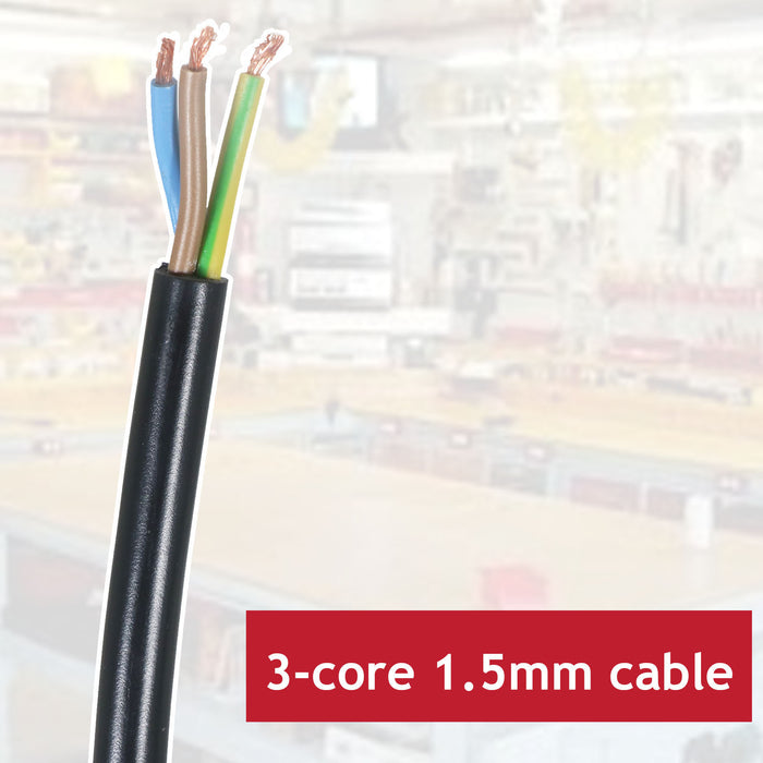 Power Cable for Vacmaster Multi 20 Power 30 PTO Wet & Dry Vacuum 10m 3 Core 13A 1.5mm UK Plug