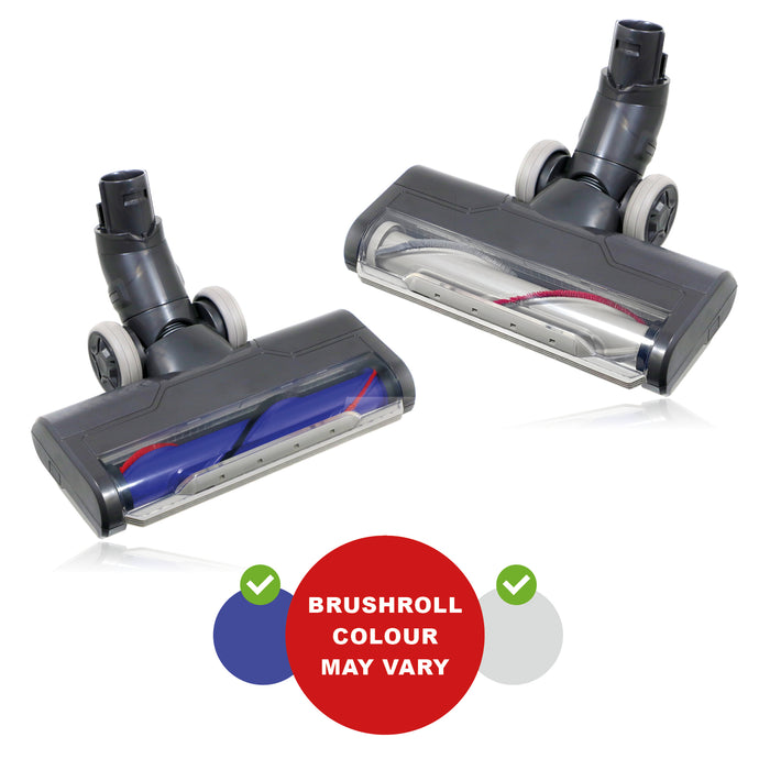 Brush Head for Dyson V6 DC59 Animal Motorhead Motorised Vacuum Turbine Tool (Purple/Red) - includes LED lights