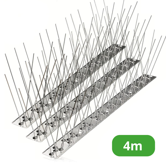 Bird Fence Spikes Pigeon Squirrel Cat Rodent Stainless Steel Metal 4m