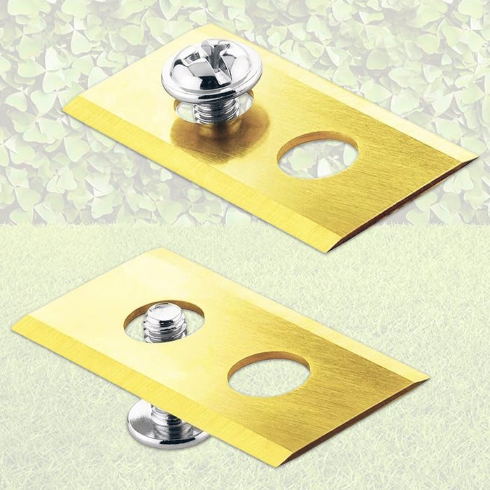 Blades for Kress KR100 KR101E KR110 KR111 KR112 KR113 Robot Lawnmower Titanium Coated KA0002 (Pack of 30 + Screws + Case)
