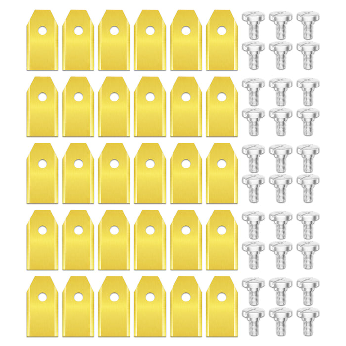 Blades for Husqvarna Automower Robot Lawnmower Titanium Coated 577864603 (Pack of 30 + Screws + Case)