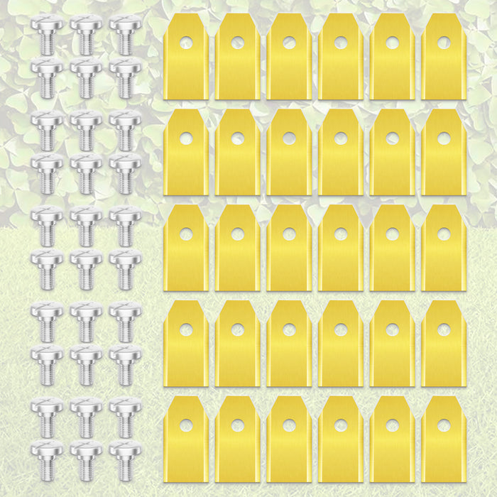 Blades for Husqvarna Automower Robot Lawnmower Titanium Coated 577864603 (Pack of 30 + Screws + Case)