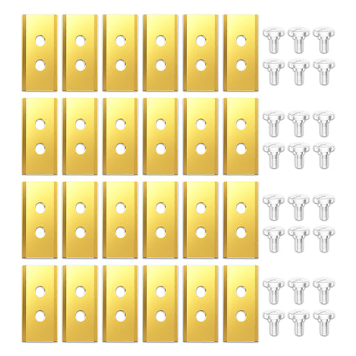 Blades for Mammotion Luba AWD Yuka Mini Robot Lawnmower Titanium Coated MTL23BLD0001 (Pack of 24 + Screws + Case)