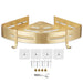 Luxury Shower Corner Shelf Storage Rack Bathroom Kitchen Bedroom Caddy Organiser (Brushed Gold)