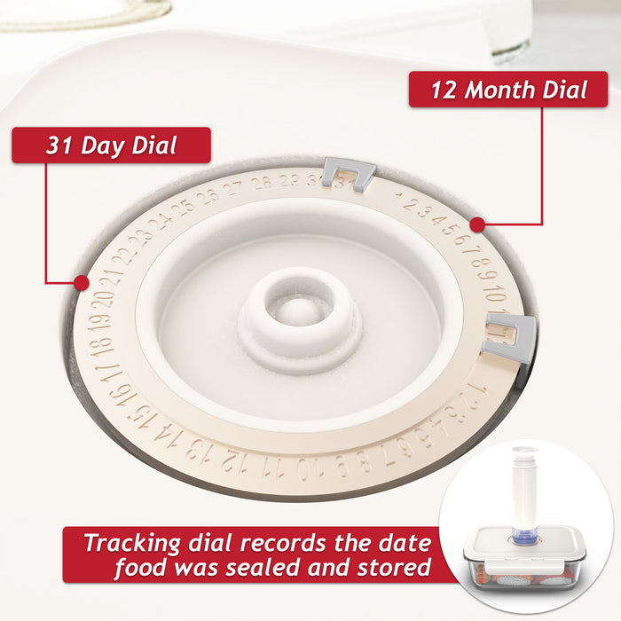 Vacuum Food Storage Glass Containers with Securing Clips Lids (Small, Medium, Large) + Manual Sealing Pump