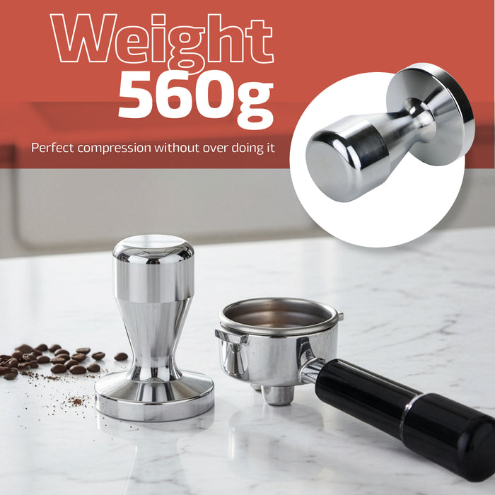 Coffee Tamper Tool 51mm 53mm Barista Accessories Stainless Steel 560g Ergonomic