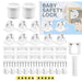 Magnetic Child Safety Lock Kit Cupboard Drawer Cabinet Furniture Safe Baby Proofing Set (10 x Locks + 2 x Keys + 10 x Corner Protectors)