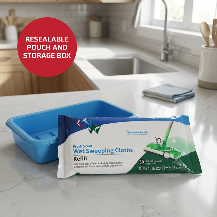 Mop Wet Refills for FLASH Speed Mop Scrub Strip Storage Tub Resealable 120 Pack