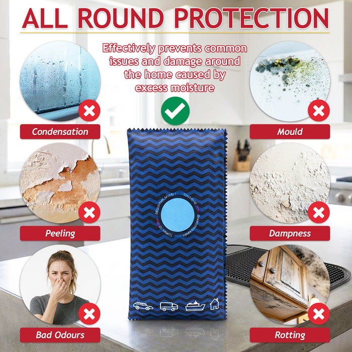 Reusable Dehumidifier Car Home Moisture Absorber Silica Gel Desiccant Bag with Non-Slip Mat (350g)