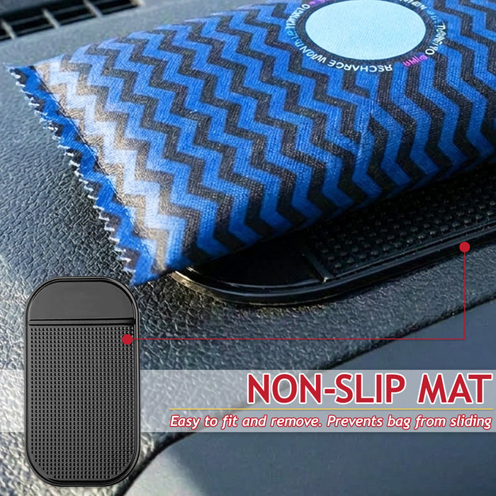 Reusable Dehumidifier Car Home Moisture Absorber Silica Gel Desiccant Bags with Non-Slip Mats (350g, Pack of 2)