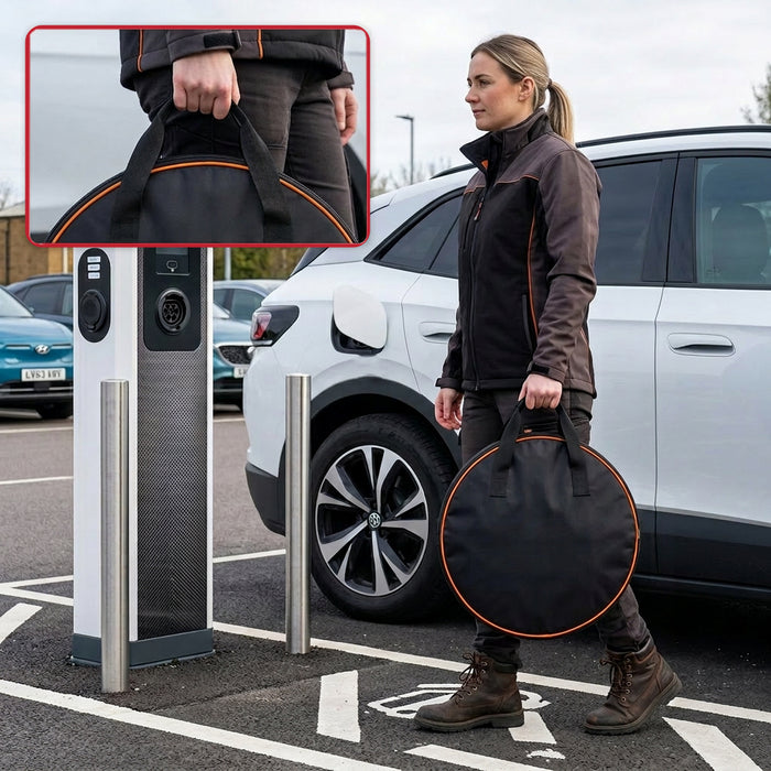 EV Charging Cable Storage Bag Carry Charger Electric Car Cord Large Capacity