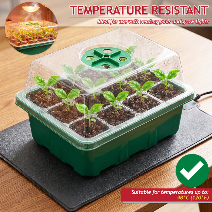 Seed Starting Propagator Tray Garden Plant Seedling Germination Starter Grow Kit (Pack of 20, 240 Cells)