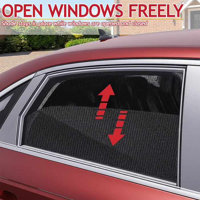 Universal Car Rear Window Shades Sun Glare Protection Back Passenger Seat Privacy Shade (Pack of 2)