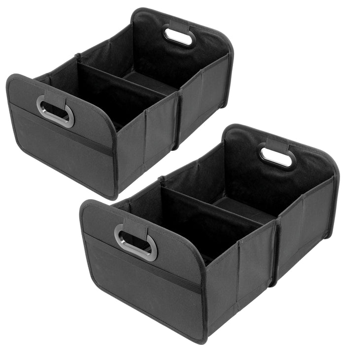 Car Boot Organiser with Mesh Pocket Washable Collapsible Non-slip Storage x 2