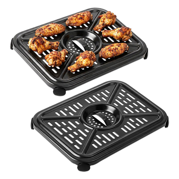Grill Plate Crisper Trays for Ninja AF400UK DZ400UK DZ401 DZ550 Foodi MAX 9.5L 10QT Air Fryer (Pack of 2)