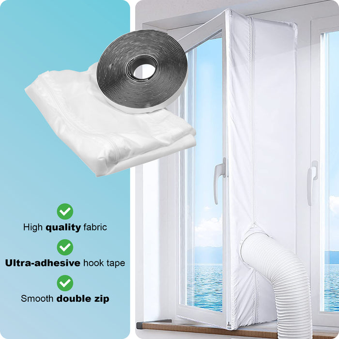 2m Window Seal Kit for Tumble Dryer Sealing Zip Hose Vent Universal