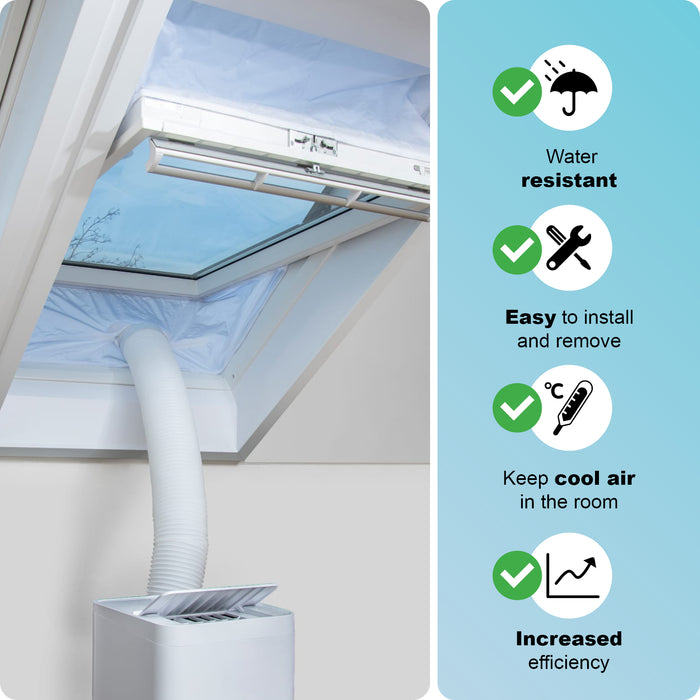 Air Con Window Seal Kit for Velux Air Conditioning Zip Hose Vent 2m AC (2 Pack)