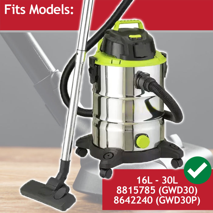 Wet & Dry Cartridge Filter Kit for Guild 16L 30L 8815785 GWD30 8642240 GWD30P Vacuum Cleaner