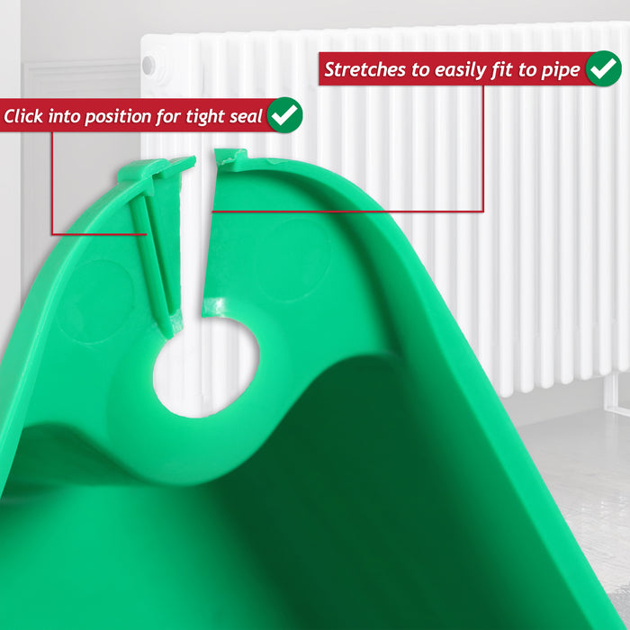 Radiator Draining Tub Flexible Rubber Plumbing Water Holder Catcher (1.4 Litre)