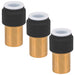 Radiator Valve 15mm x 10mm Black Pushfit Reducing Straight Speed Fit Compression Stem Valves (Pack of 3)