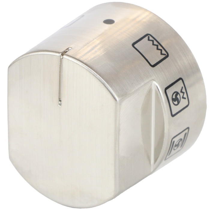 Oven Control Knob Function Selector Switch For Belling Cooker Hob (Pack of 1, Silver)