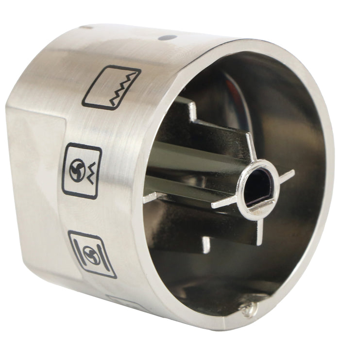 Oven Control Knob Function Selector Switch For Belling Cooker Hob (Pack of 1, Silver)