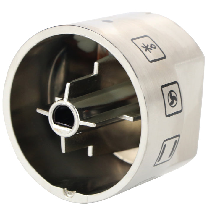 Oven Control Knob Function Selector Switch For Belling Cooker Hob (Pack of 1, Silver)