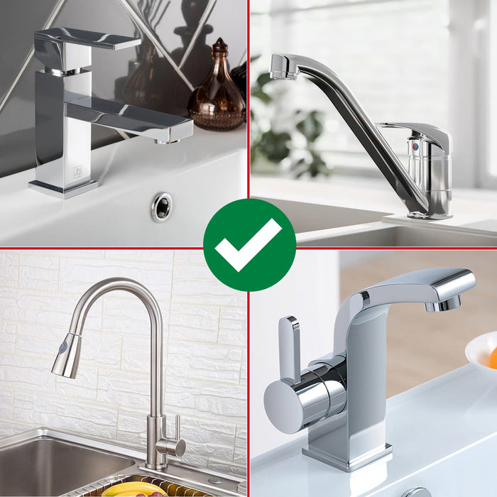 Mixer Tap Cartridge 30mm Single Monobloc Sink Basin Bath Hot Cold Water Valve (Pack of 2)