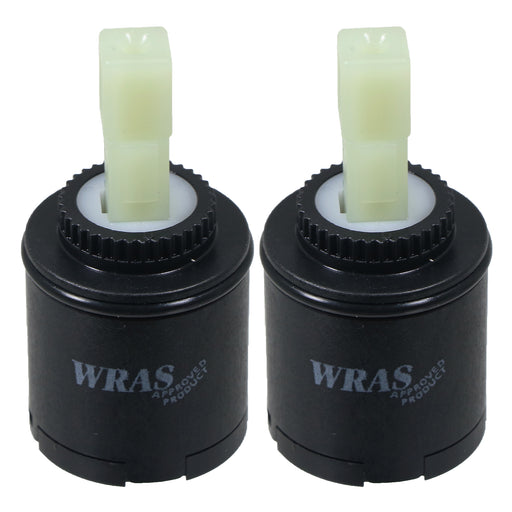 Mixer Tap Cartridge 30mm Single Monobloc Sink Basin Bath Hot Cold Water Valve (Pack of 2)