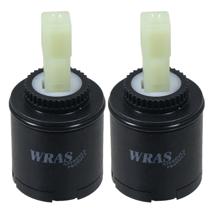 Mixer Tap Cartridge 30mm Single Monobloc Sink Basin Bath Hot Cold Water Valve (Pack of 2)