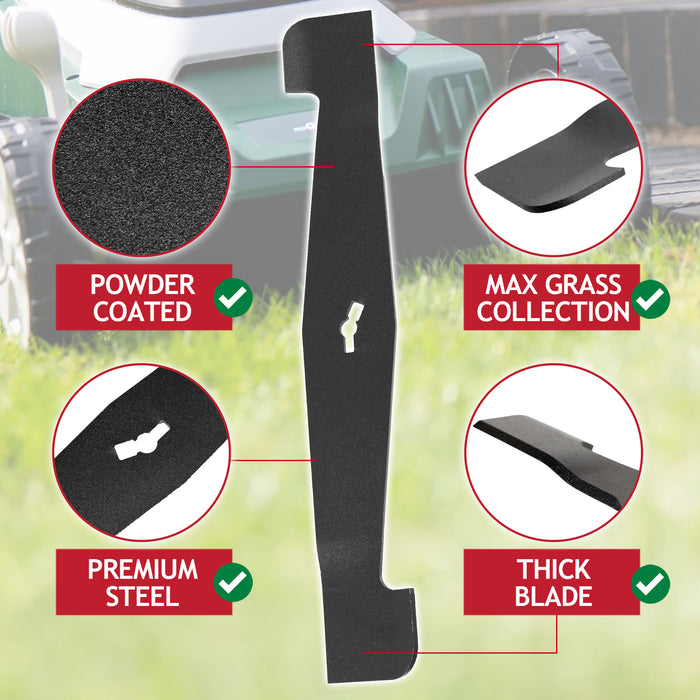 Metal Blade for Aldi Ferrex 1200W SLM32F-ZE Lawnmower 32cm Powder Coated Steel Grass Cutter
