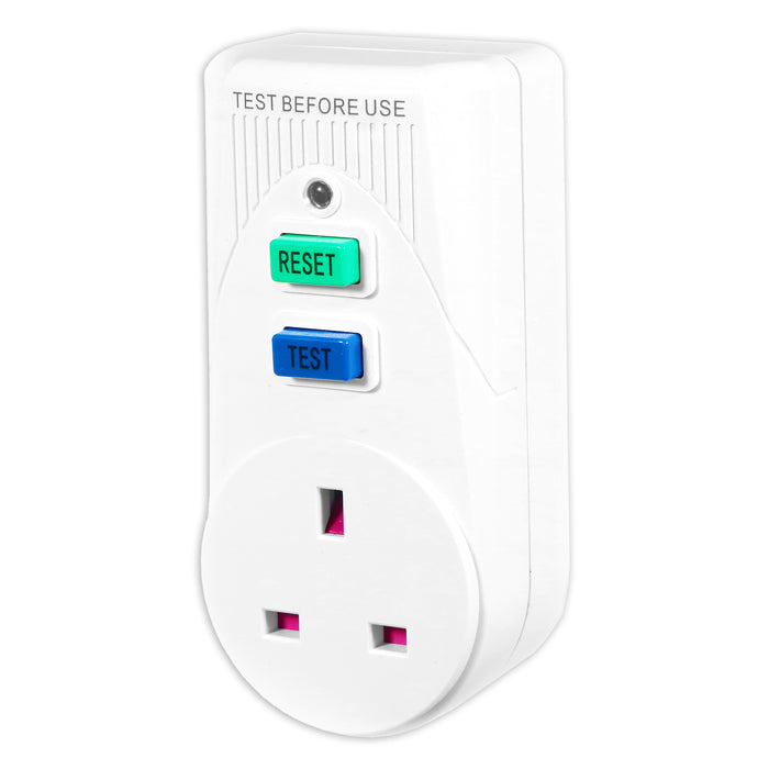 RCD Safety Plug Lawnmower Strimmer Hedgecutter Garden DIY Power Tool Trip Switch Adaptor (13A, 230-240V 50Hz, UK 3-Pin)