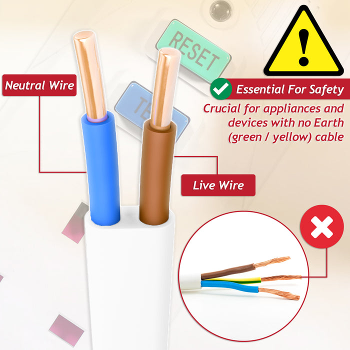 RCD Safety Plug Single Socket Circuit Breaker Electrical Power Trip Switch Adaptor (13A, 230-240V 50Hz, UK 3-Pin)