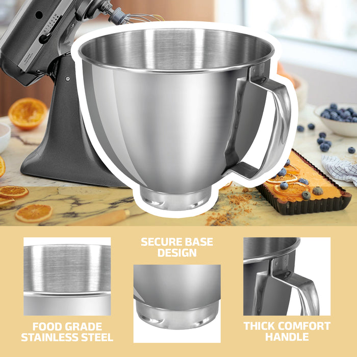 Bowl for KITCHENAID 4.3L K45SBWH Stainless Steel  Tilt-Head 4.5QT KSM100 K45SS