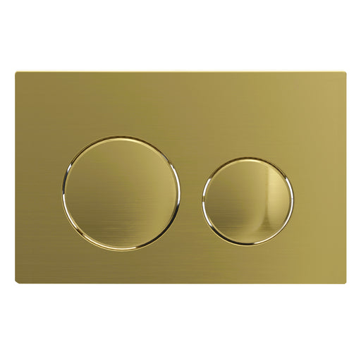 Luxury Flush Plate Kit for Concealed Toilet Cistern Wall Hung Frame (Brushed Brass, 245mm x 165mm)