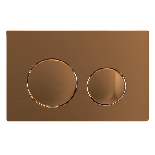 Luxury Flush Plate Kit for Concealed Toilet Cistern Wall Hung Frame (Brushed Copper, 245mm x 165mm)