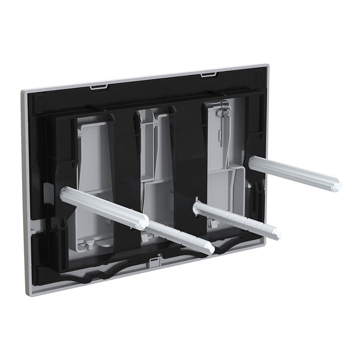 Luxury Concealed Toilet Cistern Flush Plate Kit for Skylo Wall Hung Frame (Brushed Nickel, 245mm x 165mm)