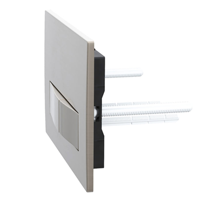 Luxury Concealed Toilet Cistern Flush Plate Kit for Skylo Wall Hung Frame (Brushed Nickel, 245mm x 165mm)