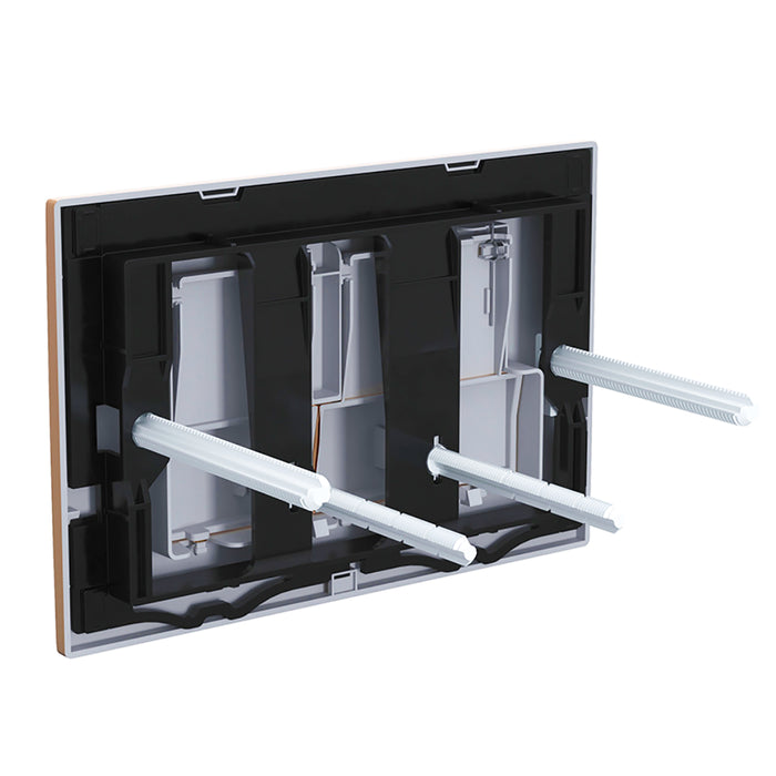 Luxury Concealed Toilet Cistern Flush Plate Kit for Skylo Wall Hung Frame (Brushed Copper, 245mm x 165mm)