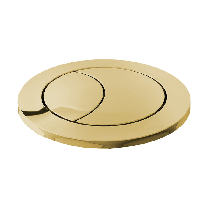 Universal Toilet Cistern Dual Flush Push Button Kit for 20mm 40mm 50mm 60mm Lid Hole (Brushed Brass)