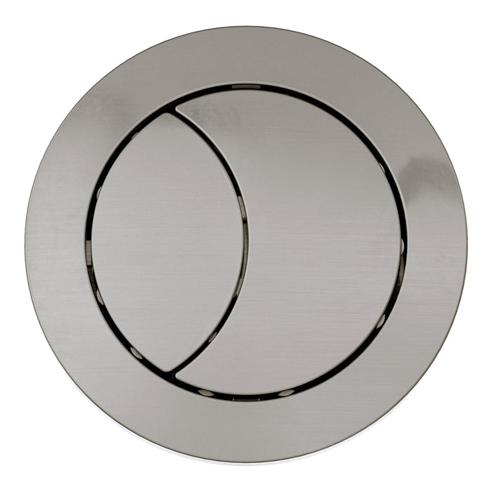Universal Toilet Cistern Dual Flush Push Button Kit for 20mm 40mm 50mm 60mm Lid Hole (Brushed Nickel)