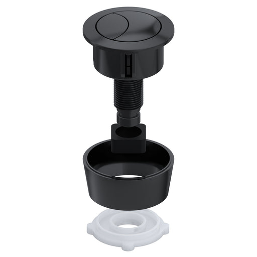 Universal Toilet Cistern Dual Flush Push Button Kit for 20mm 40mm 50mm 60mm Lid Hole (Matt Black)
