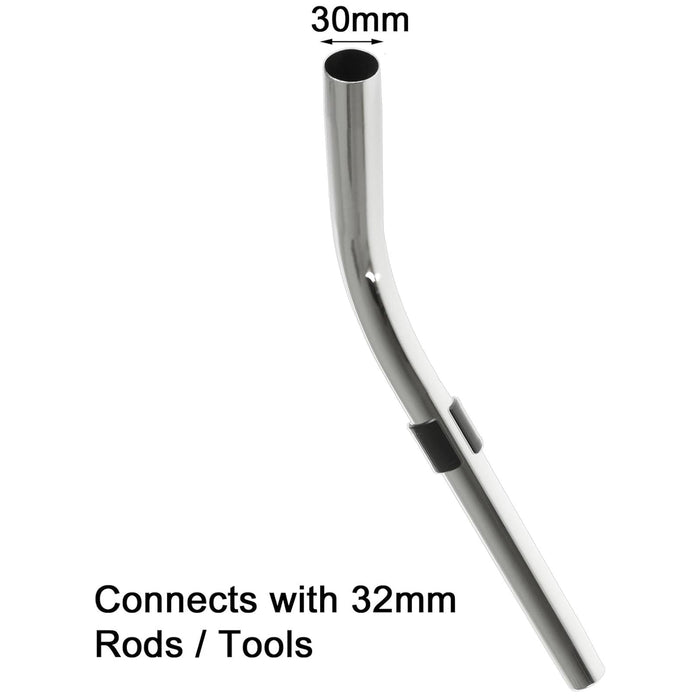 Bent End Handle Wand Pipe Rod For Russell Hobbs Vacuum Cleaners 32mm Silver