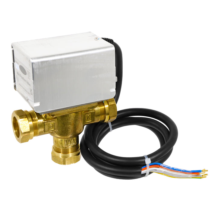 Tower 28mm 3 Port Motorised Mid Position Valve Central Heating / Boiler System Control VAL328MP