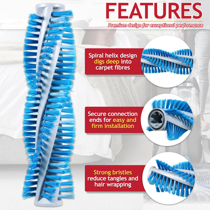 Brushbar and Endcap for Vax Platinum Smartwash CDCW-SWXS CDCW-SWXSRB CDCW-SWXP CDCW-SWXPRB Vacuum Brush Roll (13142420)