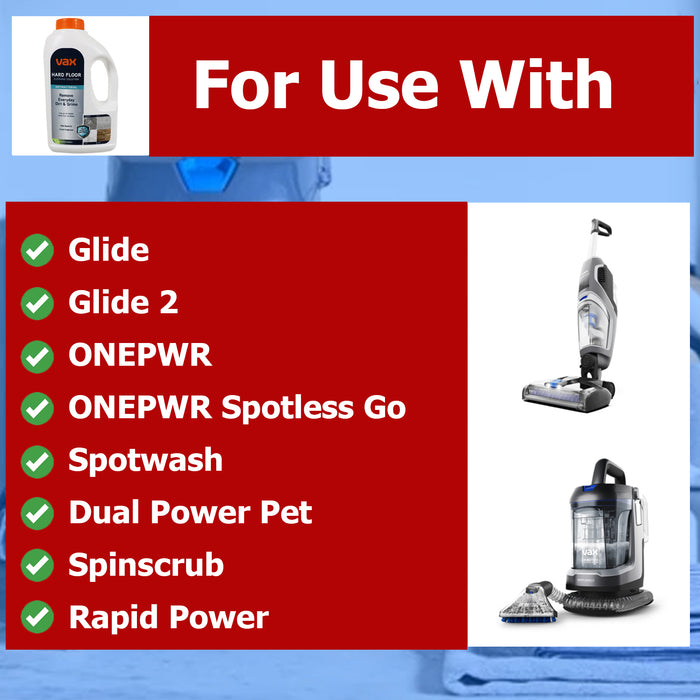 Vax Multi Floor Solution ONEPWR Glide Spotwash Spotless Go Hard Floor Carpet 1L 19142276
