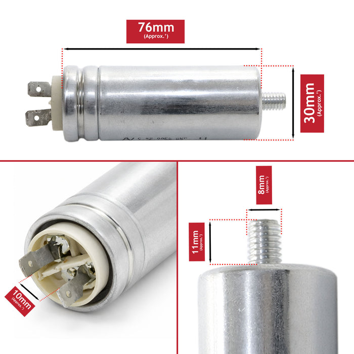 Tumble Dryer Capacitor 11UF for Logik LCD7W18 LCD8W18 LCD8W22 LCD8W23