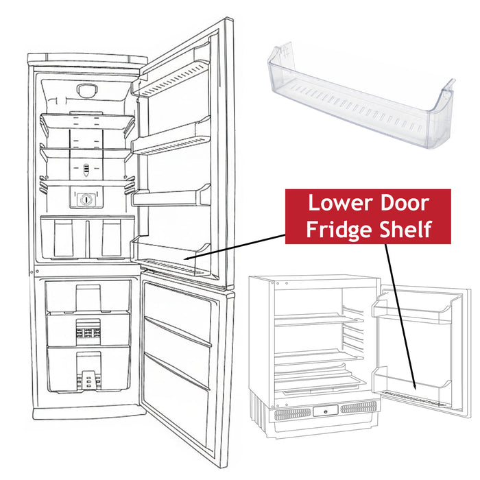 Logik Fridge Lower Door Shelf Tray Balcony Bottle Bar LFC60W11 LFC60W12